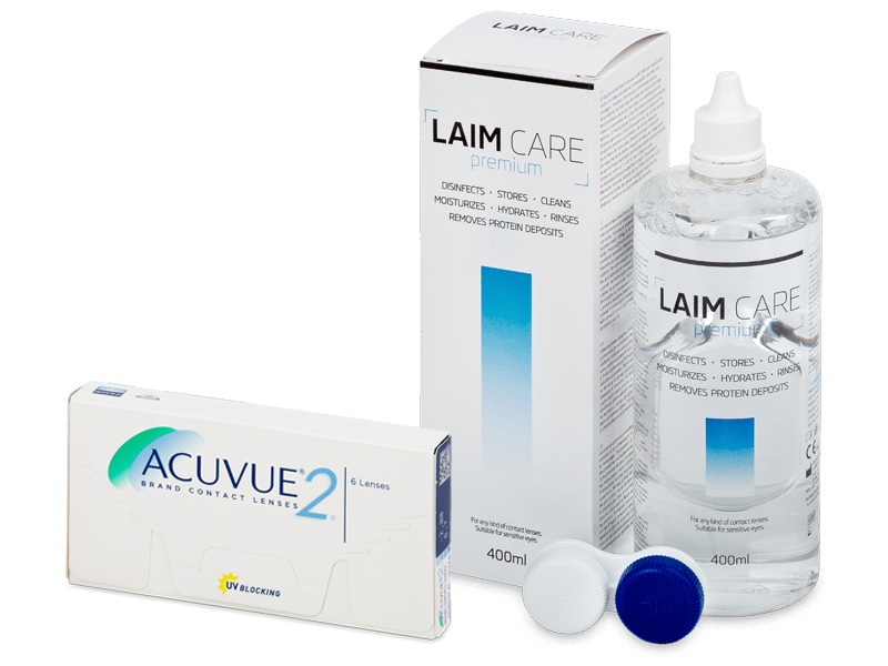 Acuvue 2 (6 čoček) + roztok Laim Care 400 ml - Výhodný balíček