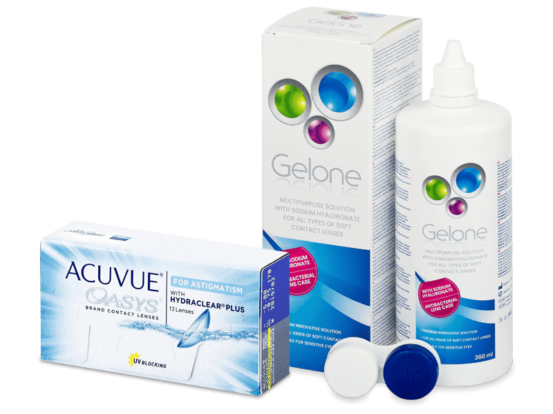 Acuvue Oasys for Astigmatism (12 čoček) + roztok Gelone 360 ml - Výhodný balíček