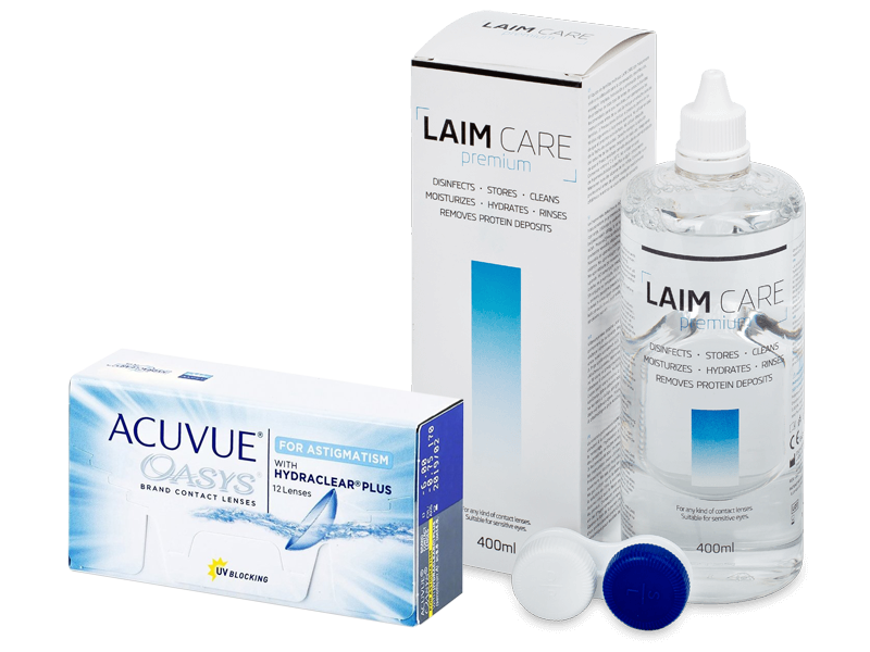Acuvue Oasys for Astigmatism (12 čoček) + roztok Laim Care 400 ml - Výhodný balíček