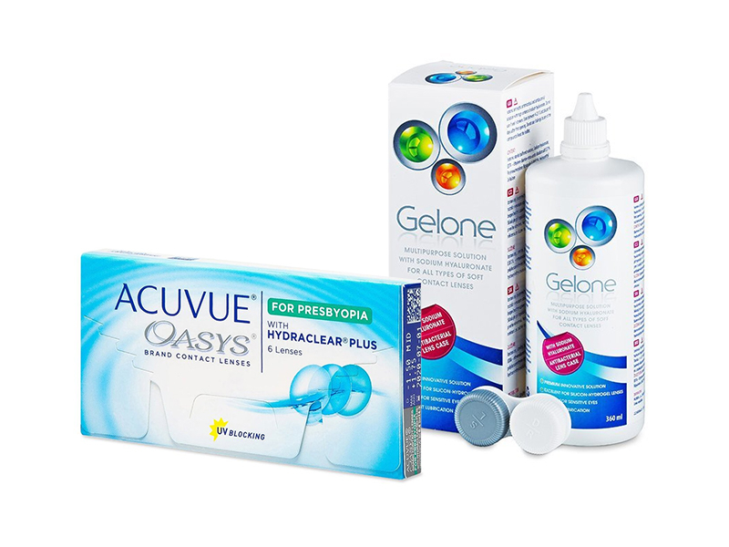 Acuvue Oasys for Presbyopia (6 čoček) + roztok Gelone 360 ml
