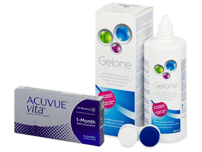 Acuvue Vita (6 čoček) + roztok Gelone 360 ml