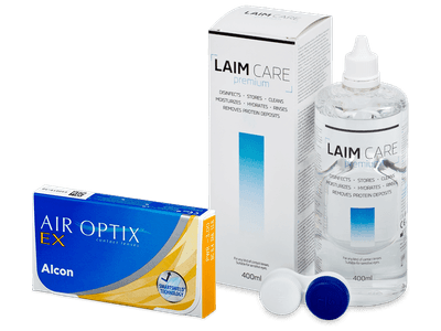 Air Optix EX (3 čočky) + roztok Laim-Care 400 ml