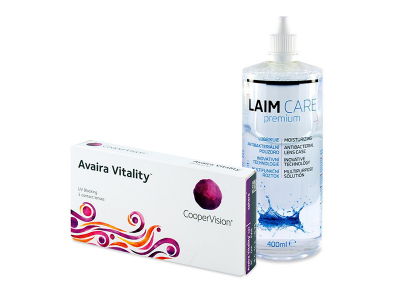 Avaira Vitality (3 čočky) + roztok Laim-Care 400 ml