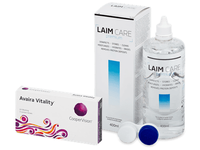Avaira Vitality (3 čočky) + roztok Laim-Care 400 ml