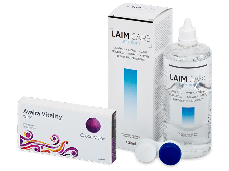 Avaira Vitality Toric (6 čoček) + roztok Laim-Care 400 ml - Výhodný balíček