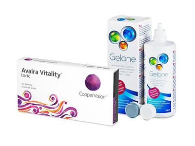 Avaira Vitality Toric (6 čoček) + roztok Gelone 360 ml