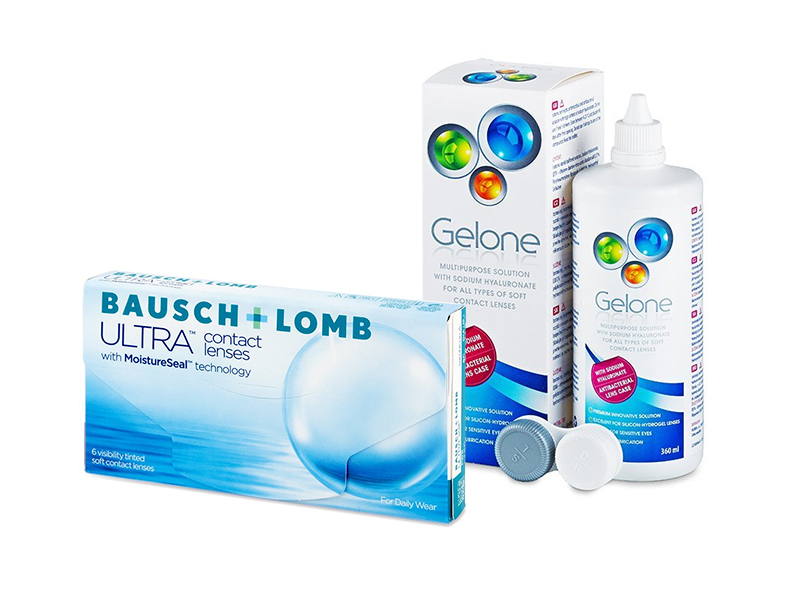 Bausch + Lomb ULTRA (6 čoček) + roztok Gelone 360 ml
