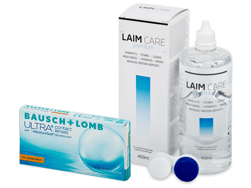Bausch + Lomb ULTRA for Astigmatism (6 čoček) + roztok Laim-Care 400 ml - Výhodný balíček