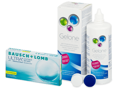 Bausch + Lomb ULTRA for Presbyopia (6 čoček) + roztok Gelone 360 ml - Výhodný balíček