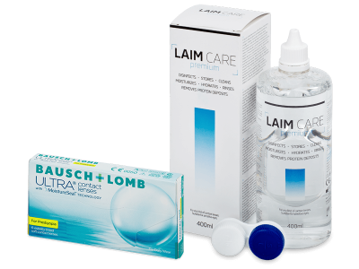 Bausch + Lomb ULTRA for Presbyopia (6 čoček) + roztok Laim Care 400 ml