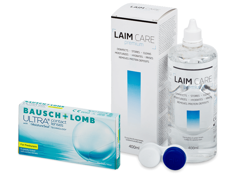 Bausch + Lomb ULTRA for Presbyopia (6 čoček) + roztok Laim-Care 400 ml - Výhodný balíček