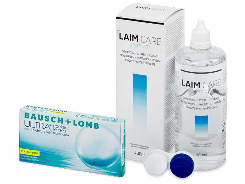Bausch + Lomb ULTRA for Presbyopia (6 čoček) + roztok Laim Care 400 ml - Výhodný balíček