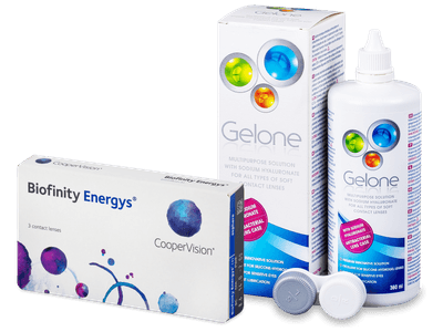 Biofinity Energys (3 čočky) + roztok Gelone 360 ml