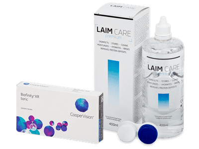 Biofinity XR Toric (3 čočky) + roztok Laim-Care 400 ml