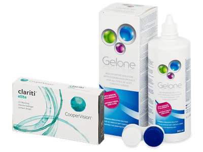 Clariti Elite (6 čoček) + roztok Gelone 360 ml