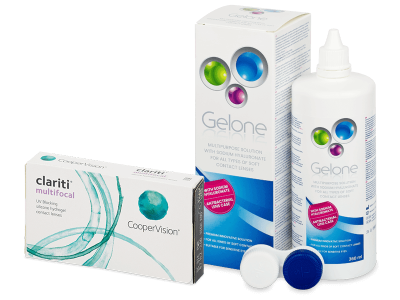 Clariti Multifocal (6 čoček) + roztok Gelone 360 ml - Výhodný balíček