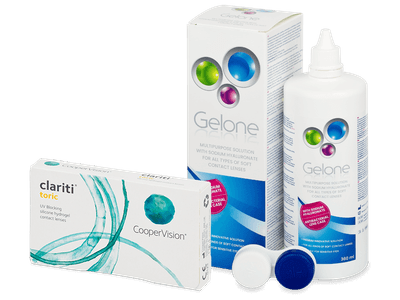 Clariti Toric (6 čoček) + roztok Gelone 360 ml