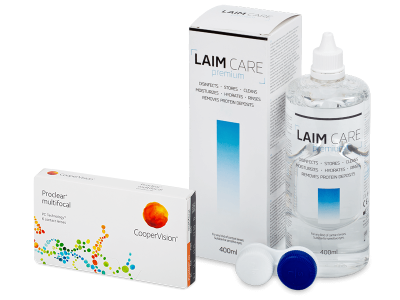 Proclear Multifocal (6 čoček) + roztok Laim Care 400 ml - Výhodný balíček