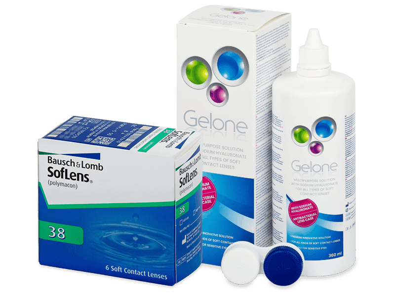 SofLens 38 (6 čoček) + roztok Gelone 360 ml - Výhodný balíček