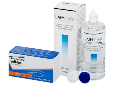 SofLens Toric (3 čočky) + roztok Laim-Care 400 ml - Produkt je dostupný také v této variantě balení