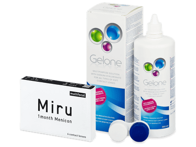 Miru 1month Menicon multifocal (6 čoček) + roztok Gelone 360 ml