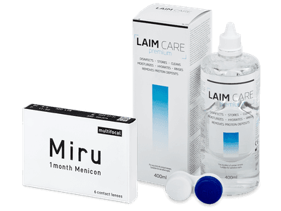 Miru 1month Menicon multifocal (6 čoček) + roztok Laim-Care 400 ml