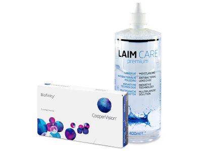Biofinity (3 čočky) + roztok Laim Care 400 ml