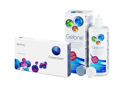 Biofinity (3 čočky) + roztok Gelone 360 ml - Předchozí design