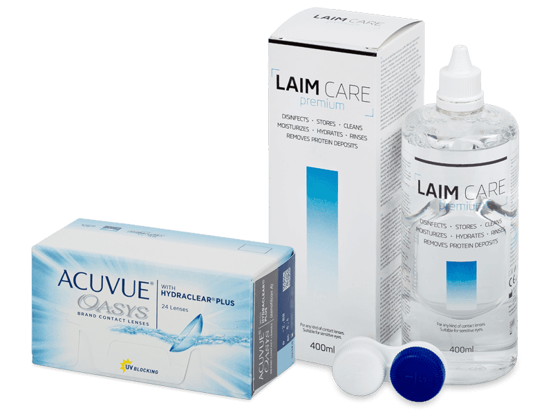 Acuvue Oasys (24 čoček) + roztok Laim Care 400 ml - Výhodný balíček