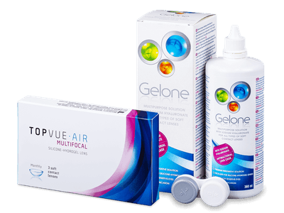 TopVue Air Multifocal (3 čočky) + roztok Gelone 360 ml - Předchozí design