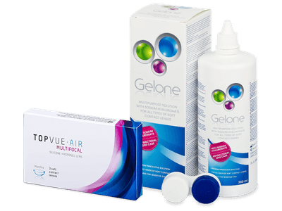 TopVue Air Multifocal (3 čočky) + roztok Gelone 360 ml - Výhodný balíček