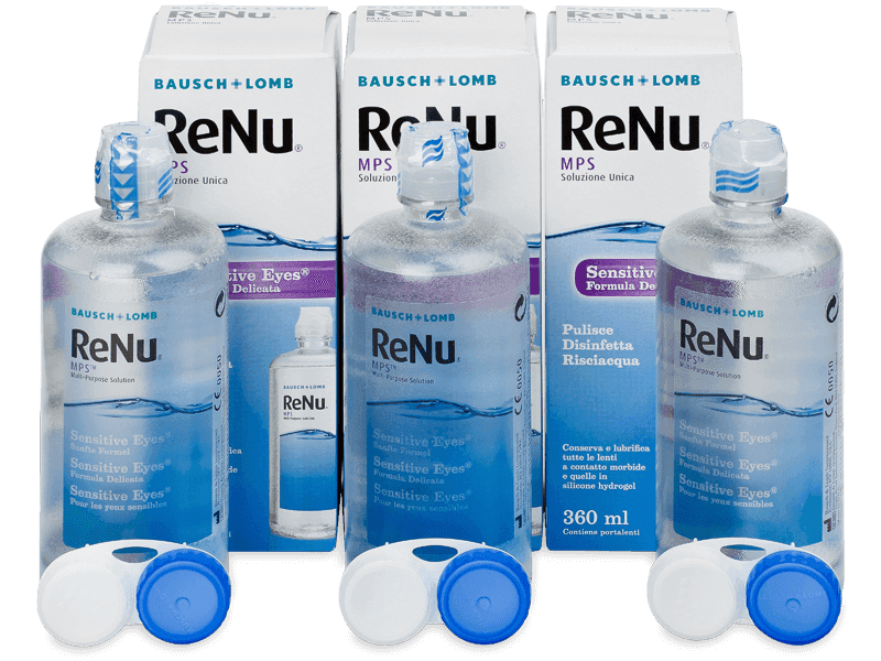 Roztok ReNu MPS Sensitive Eyes 3x360 ml - Výhodné trojbalení roztoku