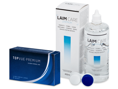 TopVue Premium (12 čoček) + roztok Laim-Care 400 ml - Výhodný balíček