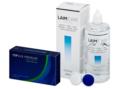 TopVue Premium for Astigmatism (6 čoček) + roztok Laim Care 400 ml