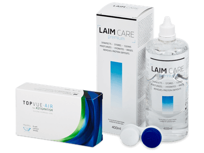 TopVue Air for Astigmatism (6 čoček) + roztok Laim-Care 400 ml