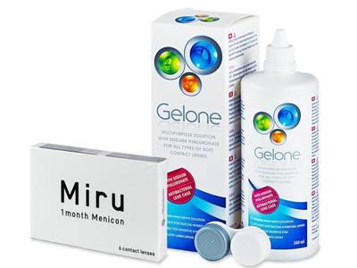 Miru 1month Menicon (6 čoček) + roztok Gelone 360 ml - Předchozí design