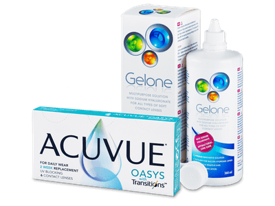 Acuvue Oasys with Transitions (6 čoček) + roztok Gelone 360 ml