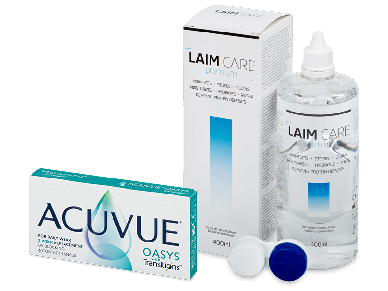 Acuvue Oasys with Transitions (6 čoček) + roztok Laim Care 400 ml - Výhodný balíček