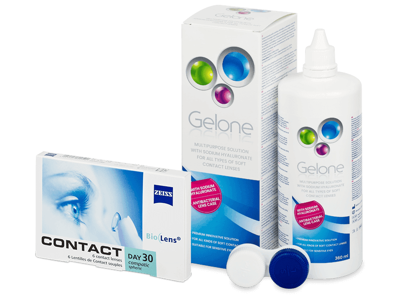 Carl Zeiss Contact Day 30 Compatic (6 čoček) + roztok Gelone 360 ml - Výhodný balíček