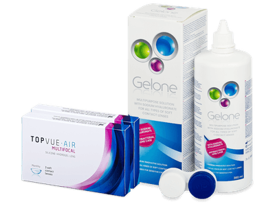 TopVue Air Multifocal (6 čoček) + roztok Gelone 360 ml