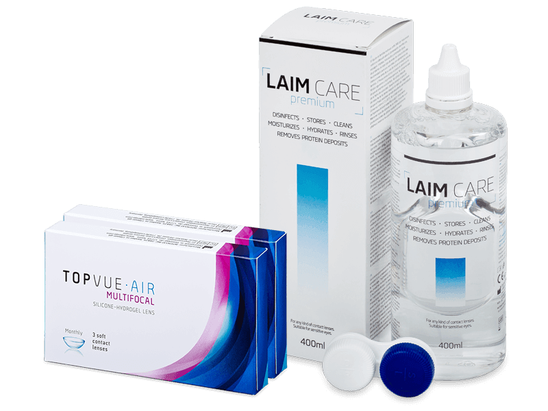 TopVue Air Multifocal (6 čoček) + roztok Laim Care 400 ml - Výhodný balíček