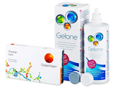 Proclear Toric XR (6 čoček) + roztok Gelone 360 ml