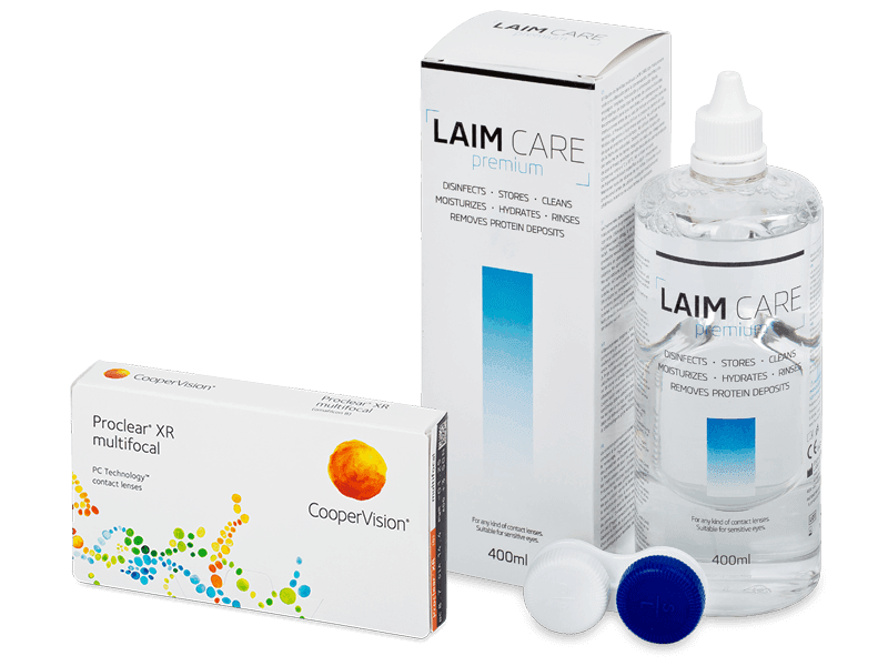 Proclear Multifocal XR (6 čoček) + roztok Laim Care 400 ml - Výhodný balíček