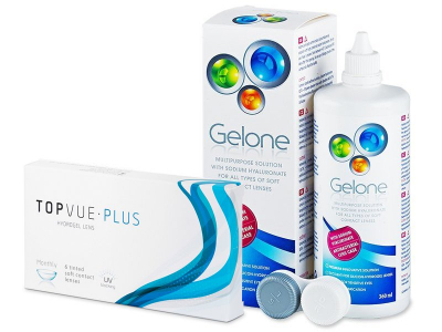 TopVue Plus (6 čoček) + roztok Gelone 360 ml - Výhodný balíček