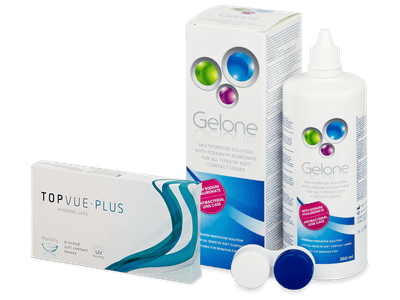 TopVue Plus (6 čoček) + roztok Gelone 360 ml - Výhodný balíček