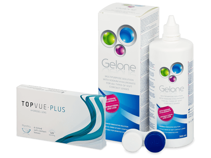 TopVue Plus (6 čoček) + roztok Gelone 360 ml - Výhodný balíček