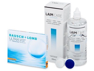 Bausch + Lomb ULTRA for Astigmatism (3 čočky) + roztok Laim Care 400 ml