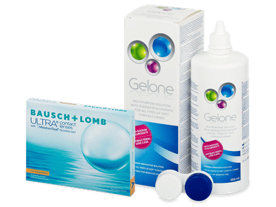 Bausch + Lomb ULTRA for Astigmatism (3 čočky) + roztok Gelone 360 ml