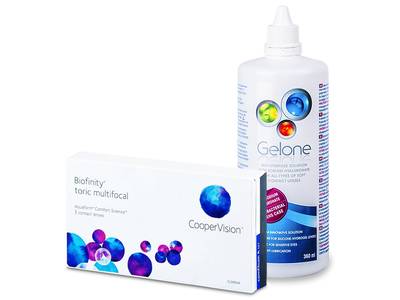 Biofinity Toric Multifocal (3 čočky) + roztok Gelone 360 ml - Předchozí design