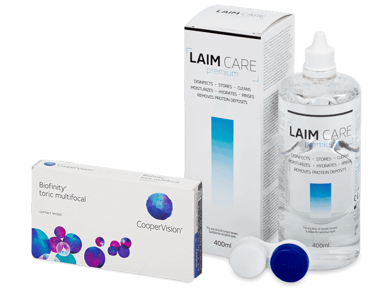 Biofinity Toric Multifocal (6 čoček) + roztok Laim Care 400 ml - Výhodný balíček